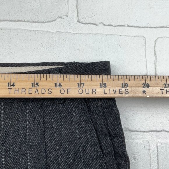 Evan Picone Intnl Suit Men 44 36Wx33L Gray‎ White Chalk Stripe Classic Wool USA - Picture 12 of 16